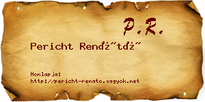 Pericht Renátó névjegykártya