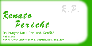 renato pericht business card